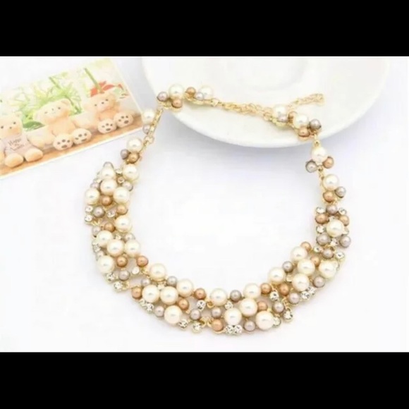 🍀New Crystal Pearl Necklace Earrings Jewelry gift Set - Picture 9 of 11